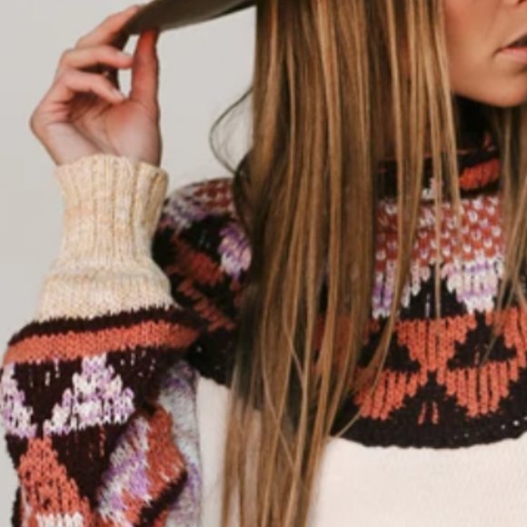 Free People Swit the Small Stuff Mock Neck Sweater - Picture 4 of 13